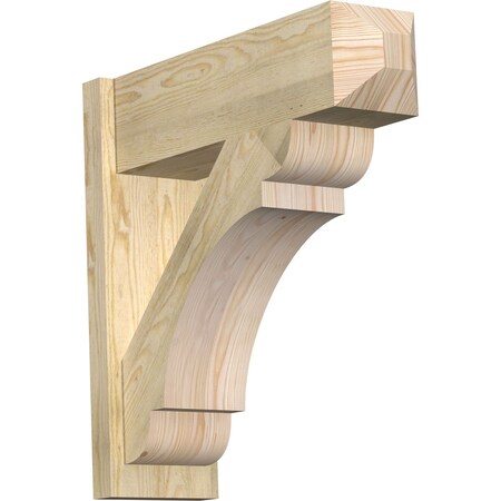 Ekena Millwork Olympic Rough Sawn Craftsman Outlooker, Douglas Fir, 8"W x 26"D x 26"H OUT08X26X26OLY04RDF